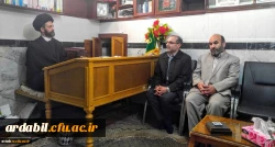 دیدار سرپرست محترم دانشگاه فرهنگیان استان با آیت ا... دکتر سیدحسن عاملی نماینده ولی فقیه در استان و امام جمعه محبوب و دانشمند اردبیل 2