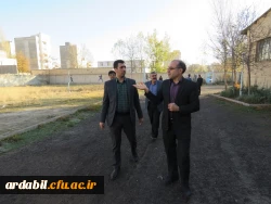 بازدیدآقای دکتر مصلحی مدیر کل محترم طرح، برنامه و بودجه دانشگاه فرهنگیان و هیات همراه از قسمت ها ی ساختمانی، فضای فیزیکی و سالن ورزشی پردیس ها              ی علامه طباطبایی و بنت الهدی صدر اردبیل 2