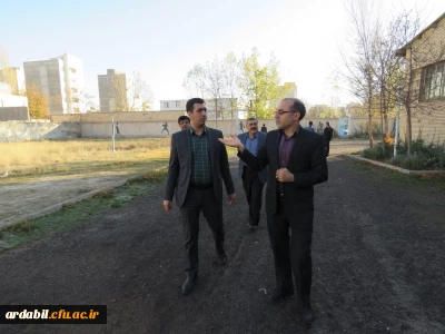 بازدیدآقای دکتر مصلحی مدیر کل محترم طرح، برنامه و بودجه دانشگاه فرهنگیان و هیات همراه از قسمت ها ی ساختمانی، فضای فیزیکی و سالن ورزشی پردیس ها              ی علامه طباطبایی و بنت الهدی صدر اردبیل
