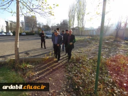 بازدیدآقای دکتر مصلحی مدیر کل محترم طرح، برنامه و بودجه دانشگاه فرهنگیان و هیات همراه از قسمت ها ی ساختمانی، فضای فیزیکی و سالن ورزشی پردیس ها              ی علامه طباطبایی و بنت الهدی صدر اردبیل 3