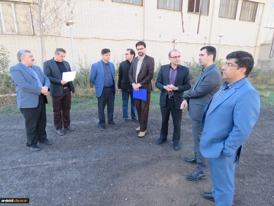 بازدیدآقای دکتر مصلحی مدیر کل محترم طرح، برنامه و بودجه دانشگاه فرهنگیان و هیات همراه از قسمت ها ی ساختمانی، فضای فیزیکی و سالن ورزشی پردیس ها              ی علامه طباطبایی و بنت الهدی صدر اردبیل 6