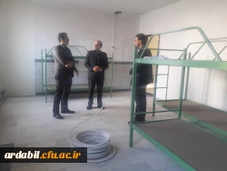 بازدیدآقای دکتر مصلحی مدیر کل محترم طرح، برنامه و بودجه دانشگاه فرهنگیان و هیات همراه از قسمت ها ی ساختمانی، فضای فیزیکی و سالن ورزشی پردیس ها              ی علامه طباطبایی و بنت الهدی صدر اردبیل 8