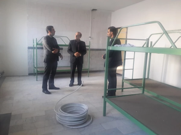 بازدیدآقای دکتر مصلحی مدیر کل محترم طرح، برنامه و بودجه دانشگاه فرهنگیان و هیات همراه از قسمت ها ی ساختمانی، فضای فیزیکی و سالن ورزشی پردیس ها              ی علامه طباطبایی و بنت الهدی صدر اردبیل 8