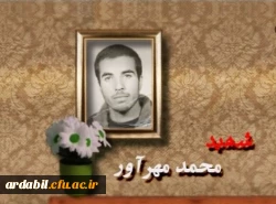 سرپرست مدیریت دانشگاه فرهنگیان استان اردبیل به مناسبت هفته ی بسیج با خانواده ی شهید محمد مهرآور دیدار کرد. 3