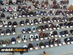 محفل نورانی انس با قرآن کریم  در دانشگاه فرهنگیان استان با حضور بیش از 550 نفر از دانشجو معلمان، اساتید و کارکنان دانشگاه فرهنگیان در مهدیه اردبیل برگزار شد. 3