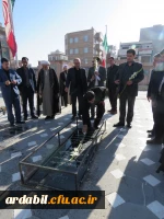 ادای احترام هیات رییسه دانشگاه فرهنگیان  در اردبیل به شهدای هشت سال دفاع مقدس 5