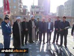 ادای احترام هیات رییسه دانشگاه فرهنگیان  در اردبیل به شهدای هشت سال دفاع مقدس 2