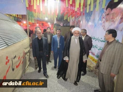 بازدید جمعی از اساتید هیات علمی بسیجی دانشگاه فرهنگیان استان از نمایشگاه عملیات مرصاد 2