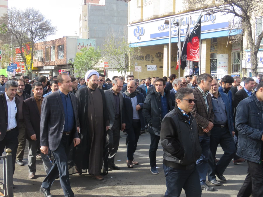 شرکت با شکوه اساتید، کارکنان و دانشجومعلمان دانشگاه فرهنگیان اردبیل در راهپیمایی 13 آبان 5