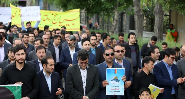 حضور اساتید، کارکنان و دانشجومعلمان دانشگاه فرهنگیان اردبیل در راهپیمایی روز جهانی قدس 5