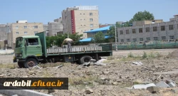 گزارش تصویری از روند اجرایی عملیات عمرانی احداث دیوار و فضای سبز محوطه دانشگاه فرهنگیان استان اردبیل 6