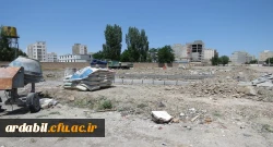 گزارش تصویری از روند اجرایی عملیات عمرانی احداث دیوار و فضای سبز محوطه دانشگاه فرهنگیان استان اردبیل 7