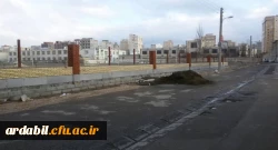 گزارش تصویری از روند اجرایی عملیات عمرانی احداث دیوار و فضای سبز محوطه دانشگاه فرهنگیان استان اردبیل 9