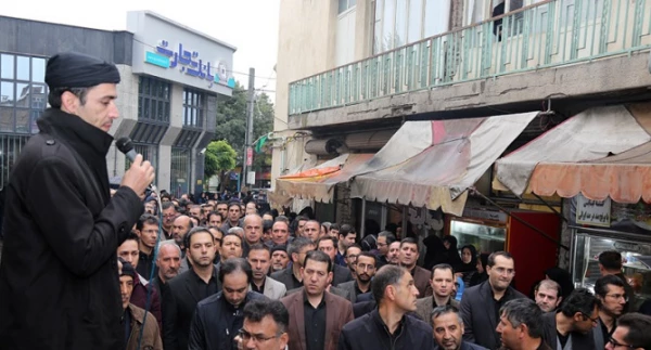 حضور دسته عزاداری دانشگاه فرهنگیان اردبیل همراه با سایر دانشگاه های استان در بازار اردبیل 2