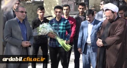 غبار روبی و عطرافشانی مزار شهدای دانشجو معلم و مدافع حرم با حضور دانشجومعلمان جدید الورود 2