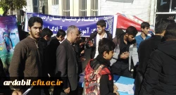 غرفه استکبار ستیزی در مسیر راهپیمایی شهرستان نیر 5