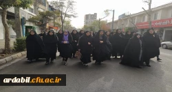 حضور دانشگاهیان دانشگاه فرهنگیان استان اردبیل در راهپیمایی حمایت از فرمایشات مقام معظم رهبری 3