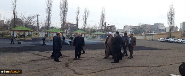بازدید سرپرست دانشگاه فرهنگیان استان اردبیل از روند اجرای آسفالت ریزی 3
