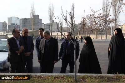 بازدید مدیرکل آموزش و پرورش استان از پروژه های عمرانی سیستم گرمایشی و اسفالت محوطه پردیس بنت الهدی صدر اردبیل