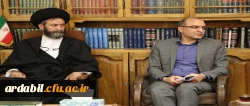 دیدار سرپرست دانشگاه و اعضای بنیاد خیرین حامی دانشگاه فرهنگیان استان اردبیل با نماینده ولی فقیه و امام جمعه اردبیل 2