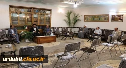 دیدار سرپرست دانشگاه و اعضای بنیاد خیرین حامی دانشگاه فرهنگیان استان اردبیل با نماینده ولی فقیه و امام جمعه اردبیل 4
