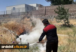 برگزاری کارگاه آموزشی و مانور پیشگیری و اطفاء حریق ویژه نیروهای خدماتی ، حفاظت فیزیکی و کارکنان مرکز 5