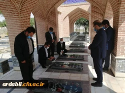 مراسم غبارروبی و عطرفشانی مزار شهدای شهرستان نیر 