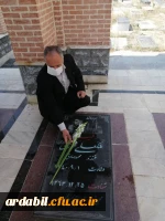 مراسم غبارروبی و عطرفشانی مزار شهدای شهرستان نیر 