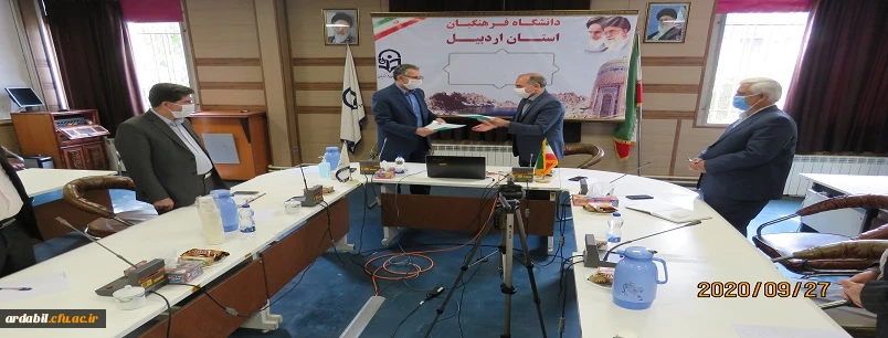 انعقاد تفاهم نامه فی مابین دانشگاه فرهنگیان استان با اداره کل فنی و حرفه ای اردبیل 4