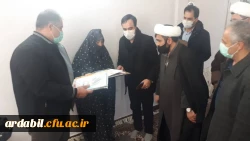 دیدار کارکنان مرکز آزادگان نیر  و مسئولان شهرستان با خانواده شهیدان صوابی 3