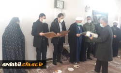 دیدار کارکنان مرکز آزادگان نیر  و مسئولان شهرستان با خانواده شهیدان صوابی 5