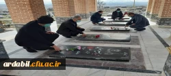 حضور کارکنان مرکز آزادگان نیر در گلزار شهدا 2