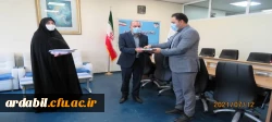 تقدیر سرپرست مدیریت امور پردیس های استان از مسئولین حراست دانشگاه فرهنگیان اردبیل 
