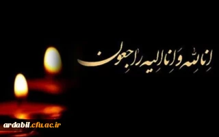 إِنَّا لِلّهِ وَإِنَّـا إِلَیْهِ رَاجِعونَ
همکار محترم سرکار خانم منیر 