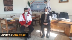 حضور اعضای جمعیت هلال احمر شهرستان نیر در واحد دانشگاهی آزادگان نیر