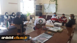 حضور اعضای جمعیت هلال احمر شهرستان نیر در واحد دانشگاهی آزادگان نیر