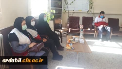 حضور اعضای جمعیت هلال احمر شهرستان نیر در واحد دانشگاهی آزادگان نیر