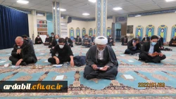 مراسم زیارت عاشورا به مناسبت ایام فاطمیه و سالگرد شهادت سردار سلیمانی در پردیس علامه طباطبایی