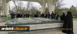  مراسم غبار روبی و عطرافشانی مزار شهدای گمنام استان اردبیل
