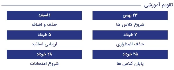 تقویم آموزشی