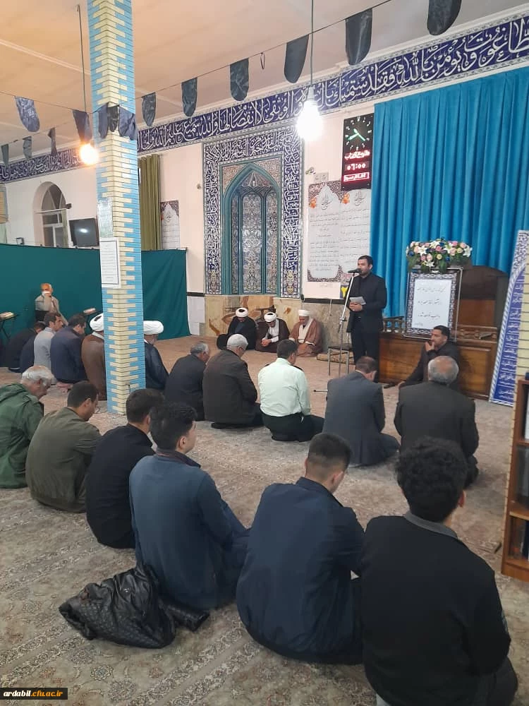 شرکت دانشجومعلمان مرکز آزادگان در مراسم عزاداری در مسجد جامع شهرستان نیر