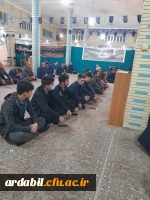 شرکت دانشجومعلمان مرکز آزادگان در مراسم عزاداری در مسجد جامع شهرستان نیر