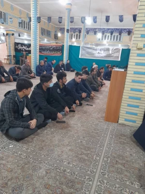 شرکت دانشجومعلمان مرکز آزادگان در مراسم عزاداری در مسجد جامع شهرستان نیر