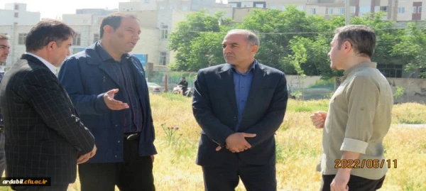 بازدید مسئول دفتر فنی اداره نوسازی مدارس استان اردبیل از طرح عمرانی دانشگاه فرهنگیان اردبیل