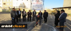 آیین کلنگ زنی احداث سالن ورزشی پردیس بنت الهدی صدر  اردبیل