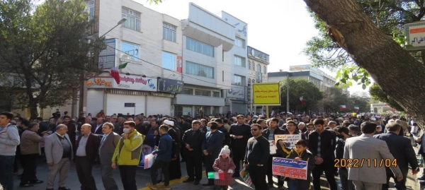 حضور اساتید،کارکنان و دانشجو معلمان دانشگاه فرهنگیان استان اردبیل در راهپیمایی 13 آبان