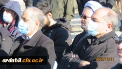 حضور اساتید و کارکنان دانشگاه فرهنگیان استان اردبیل در آیین تشییع و تدفین پیکر مطهر شهید گمنام در دانشگاه علوم پزشکی اردبیل