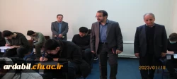 بازدید سرپرست دانشگاه فرهنگیان اردبیل از روند برگزاری امتحانات پایان ترم 