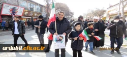 حضور کارکنان، اساتید و دانشجومعلمان دانشگاه فرهنگیان استان اردبیل در راهپیمایی ۲۲ بهمن