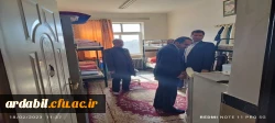 بازدید سرپرست مدیریت امور پردیس های استان اردبیل از سرای دانشجویی مرکز آموزش عالی آزادگان نیر 